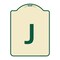 Signmission Designer Series Sign W/ Letter J, Tan & Green Heavy-Gauge Aluminum Sign, 24" x 18", TG-1824-22946 A-DES-TG-1824-22946 - alternate 1
